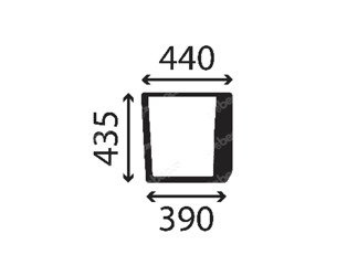 szyba do ciągnika Kubota - przednia dolna prawa 3Y205-70520