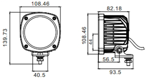 lampa robocza LED 50W MOCNA 6900lm CAT, John Deere Case, Komatsu wiązka skupiona 20 stopni