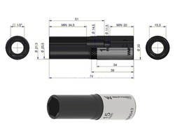 Nasadka sześciokątna 1/2" 15 mm długa Waryński