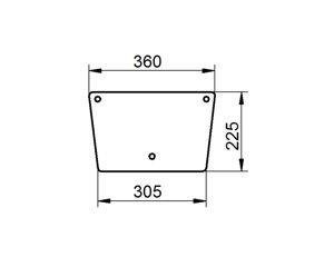 szyba do ciągnika Deutz-Fahr - tylna dolna 626813 (2356)