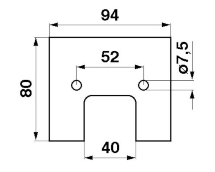 Łopatka gumowa 95x80mm kombajn Massey Ferguson 404184M1