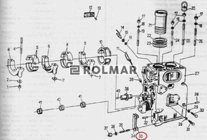 Podkładka dystansowa bloku cylindra C-330.