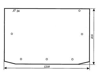 szyba do ciągnika Deutz-Fahr, Lamborghini, Same - tylna 0.9234.273.0 (752)