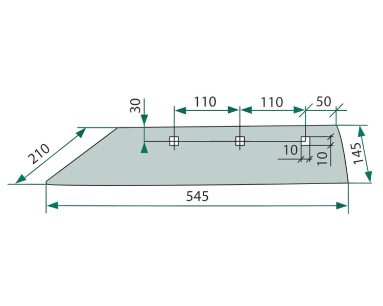 Lemiesz wąski trapez raczek pług polski 3-skibowy 1023020534