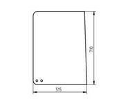 szyba Bobcat - boczna prawa tylna 7022730 (3876)