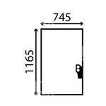 szyba JCB - tylna 827/20263 (1194)