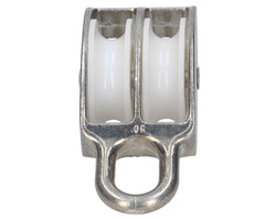 Bloczek z kółkami 50mm podwójne do lin 12 mm