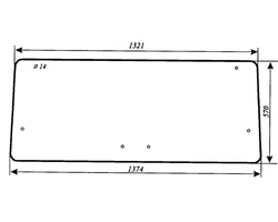 szyba do ciągnika Zetor - tylna 70117969 (357)