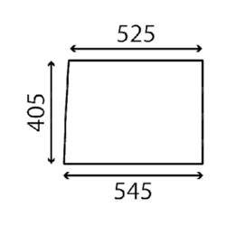 szyba Kubota - drzwi dolna lewa RG408-46340