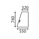 szyba JCB - drzwi przednia górna przesuwana lewa KHN1292