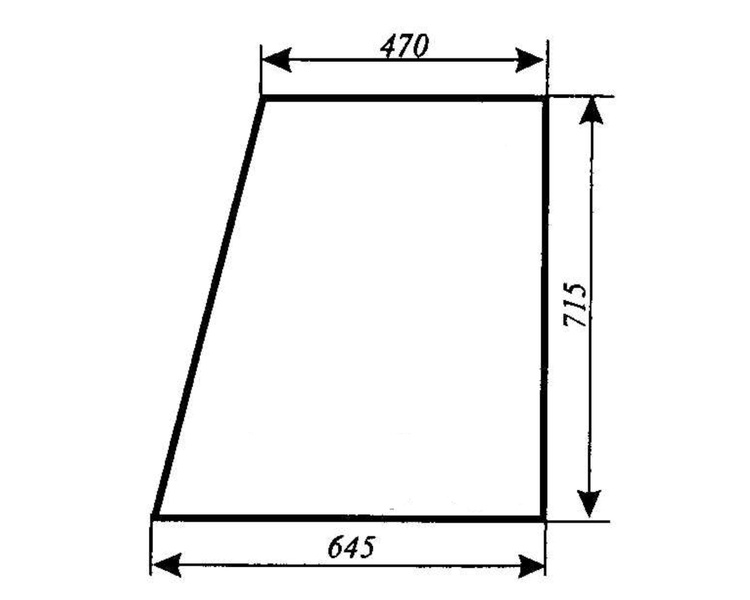 szyba do ciągnika URSUS 3512 3514 kabina Koja Smolniki - drzwi góra (lewa, prawa) (706)