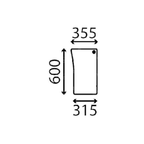 szyba do ciągnika John Deere - przednia dolna R201479