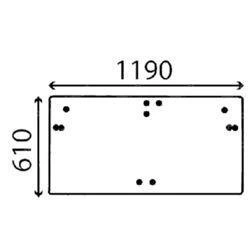 szyba do ciągnika Case - tylna 84257844