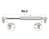 siłownik amortyzator gazowy A=198 F=410N STABILUS 4243DL