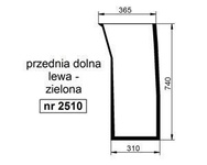 szyba Landini, McCormick - przednia dolna lewa 3556827M1 (2510)