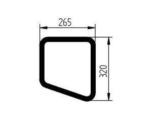 szyba Bobcat - boczna prawa dolna 7166468 (3673)