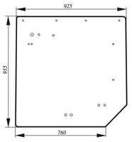 szyba tylna do ciągnika Claas/Renault Ares, Atles 7700072361 (1082)