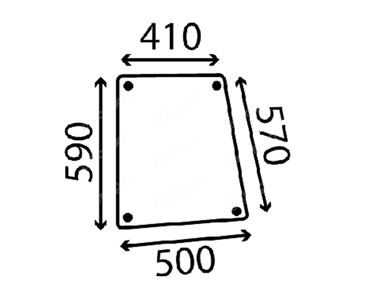 szyba do ciągnika Fendt - boczna 294810040300
