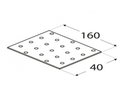 Płytka perforowana łącznik 40x160x2,0 dmx