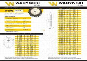 Koło zębate hartowane tarcza 10B-1 (R1 5/8) Z-10 Waryński