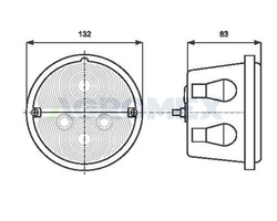 Lampa zespolona tylna lewa 12V-24V Ursus C-330