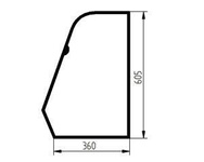 szyba ładowarka teleskopowa JCB - drzwi górna przednia 827/30431