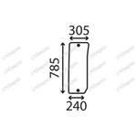 szyba do ciągnika Claas Nexos - przednia dolna prawa 0011389150 (4871)