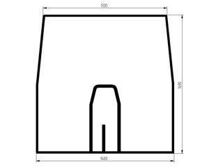 szyba do ciągnika John Deere - przednia R135977