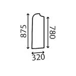 szyba Yanmar - drzwi przednia górna lewa 121826 (3182)