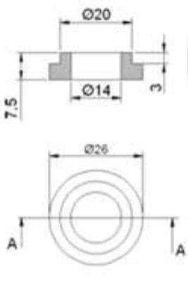 gumowa ochrona szyby do otworu 20mm