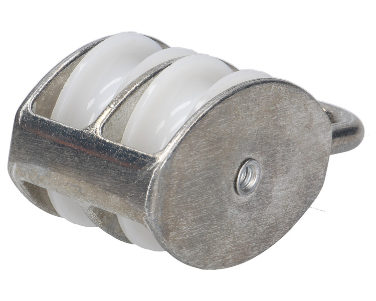 Bloczek z kółkami 50mm podwójne do lin 12 mm