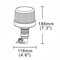 lampa błyskowa ostrzegawcza LED 12/24V na trzpień ALR0039-4 Kamar