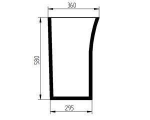 szyba do ciągnika Kubota - przednia dolna prawa 3C58170520 (2690)