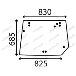 szyba do ciągnika Landini, McCormick - tylna 3679459M1 (4878)