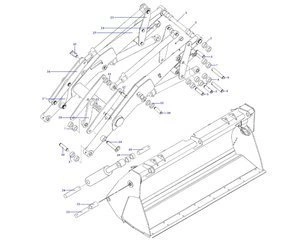 Sworzeń główny ramienia koparko-ładowarki CAT 428 432 1114340 980x60mm