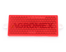 Odblask prostokątny przykręcany czerwony