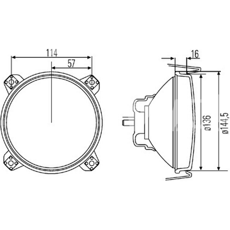 lampa przednia ciągnik Ford, New Holland 83952111