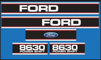 naklejka, logo na maskę ciągnik Ford 8630