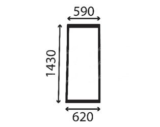 szyba do ładowarki teleskopowej Kubota KTH4815 - przednia W21CK-T1924 (4213)