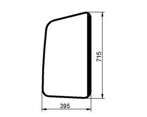 szyba do ciągnika Deutz-Fahr, Lamborghini, Same - boczna lewa stała 0.014.8851.0/10 (1463)