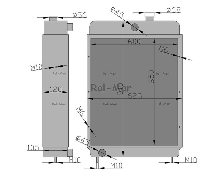 Chłodnica wody Bizon miedziana solidna 5040400470