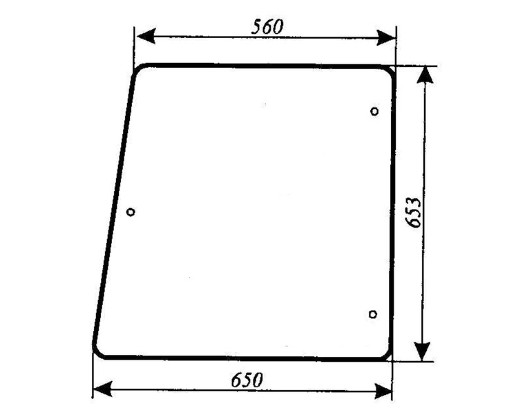 szyba do ciągnika Zetor - boczna 84368061 (654)