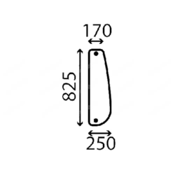 szyba Yanmar - boczna lewa 108816 (4592)