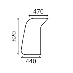 szyba Volvo - drzwi przednia górna lewa 14530649 (3091)