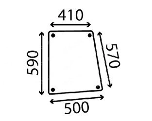 szyba do ciągnika Fendt - boczna 294810040300