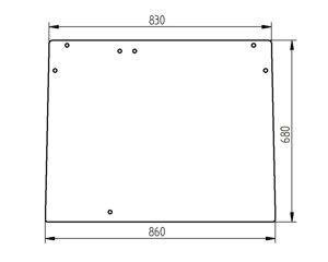 szyba Massey Ferguson 304 F, S, V - przednia 3540118M91 (4574)