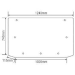szyba do ciągnika Same - tylna brązowa 0.9231.268.0 (3014)
