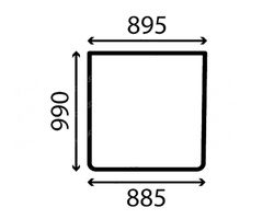 szyba do ładowarki Manitou - przednia 749701, 795635 (3497)