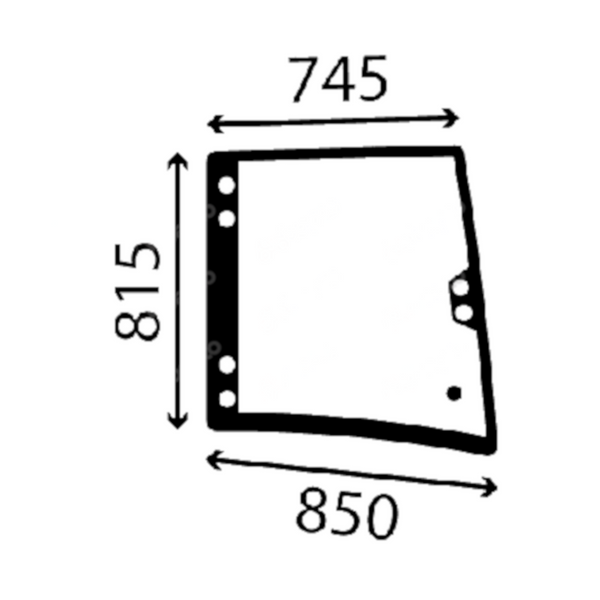 szyba do ładowarki JCB - boczna prawa 827/80319 (4170)