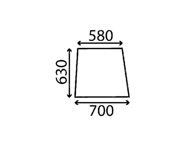 szyba do ciągnika  Deutz-Fahr - drzwi górna 04354136